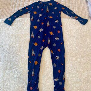Kyte Baby Zippered Romper in Space - Size 3T - Navy
